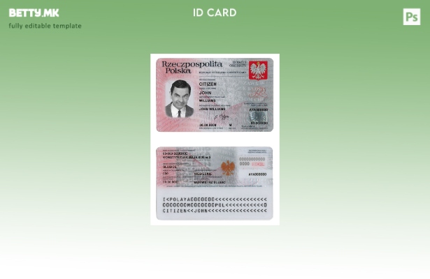 Шаблон за ID на Полска во модерен стил